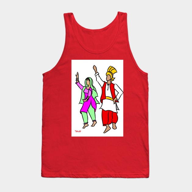 Punjabi couple Tank Top by sukhpalgrewal